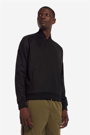 Fred Perry Tonal Taped Bomber Neck Track Miesten Takki Mustat | FI 1785FDNM